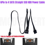 Modular Power Cable for GIGABYTE AORUS AP750GM AP850GM, GPU PCIe 8Pin 6+2Pin, CPU 4+4Pin, HDD SSD SATA Molex IDE 4Pin, ATX 24Pin