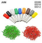 100pcs/Pack E0308 E0310 E0312 Insulated Ferrules Terminal Block Cord End Wire Connector Electrical Crimp Terminator 0.3mm²