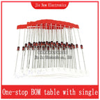 30 Values 1W Zener Diode Assorted Kit 3V 3.3V 3.6V 5.1V 5.6V 7.5V 10V 12V 13V 15V 16V 18V 20V 22V 24V 30V 33V 47V Assortment Set