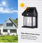 Solar Wall Lights Outdoor Tungsten Waterproof Wireless Motion Sensor Security Lamps Dusk to Dawn Lighting for Garden 1~8PCS 2026