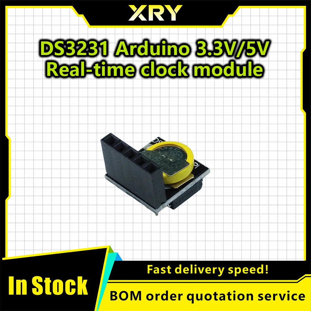 XRY DS3231 Real Time Clock Module For Arduino 3.3V/5V With Battery For Raspberry Pi High precision RTC module