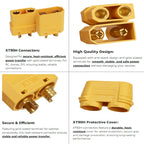 XT90S XT90-M/F Connectors Spark-Resistant Male/Female Connectors for Battery, ESC and Charger Cables