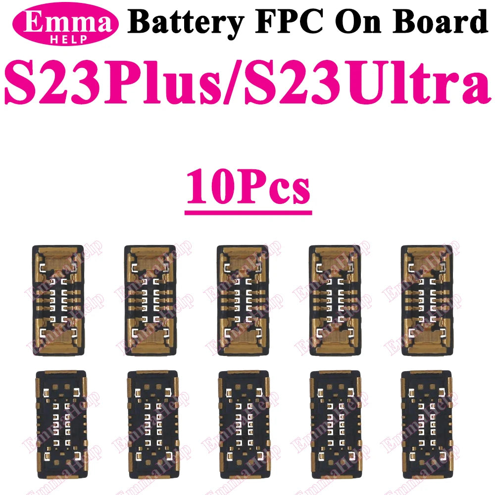 10Pcs Battery FPC Connector FPC for Samsung S24 S23 S22 S21 S20 S10 S10E Note 20 10 Plus S10 Lite On-Board Contactor Clip Plug