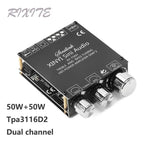 TPA3116D2 50W+50W Bluetooth 5.0 Subwoofer Amplifier Board 2.0 Channel High Power Audio Stereo AUX USB Bass CAR AMP t50l t50h
