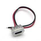 Type C Female Connector Waterproof USB C Female Jack Socket 2 Pin 3A Charging Port Power Cable Extension Direct Crimp Mount