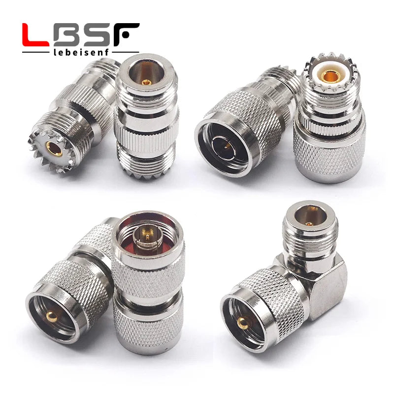 1/2/4/10pcs RF connector UHF-JKW UHF N-S male and female UHF/N-KJ M female elbow 90 degree SL16/SO239 right angle RF adapter L