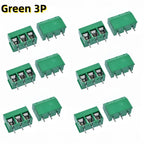 10/20PCS PCB Terminal Block Connector Pitch 5.0mm KF301 Straight Pin 2P 3P Screw PCB Terminal Blocks Connector Assortment Kit