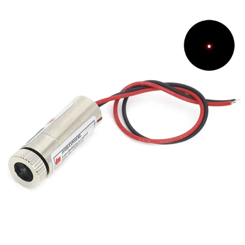 1PCS 650nm 5mW Red Point / Line / Cross Laser Module Head Glass Lens Focusable Focus Adjustable Laser Diode Industrial Class