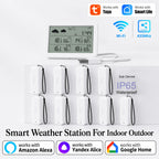 Tuya WiFi Weather Station RF433 IP65 Waterproof Outdoor Temperature Humidity Sensor Thermometer Hygrometer 2-9 Sub Devices