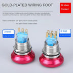 Metal Emergency Stop Button  Switches 12V/220v Latching  Knob Rotary Switch Waterproof Socket  Power-off Stop momentary