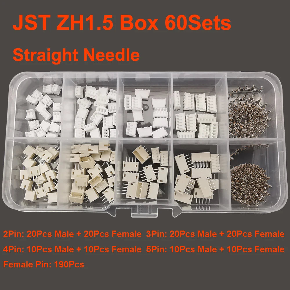 19 Type JST Box SH1.0/MX1.25/PH2.0/XH2.54/VH3.96/SM2.54/SYP Pitch Connector Terminal Kit  SMD/Straight/Right Angle Type DIY