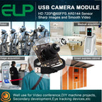 ELP Global Shutter USB Camera 60fps 720P HD AR0144 Sensor UVC Plug Play Industrial Webcam for Fast Moving Barcode Scanner Drone