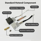 For Anycubic Kobra 3 Hotend Upgrade Standard Kobra 3 Combo Hotend Nozzle Thermistor For Anycubic Kobra K3 Spare Parts Accesories