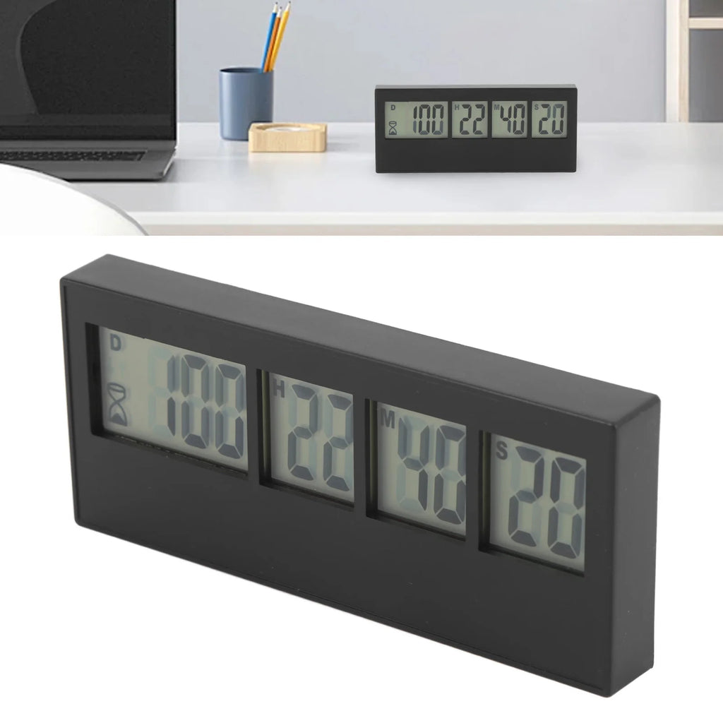 999 Days Digital Countdown Clock Large Screen Stylish Easy To Set Count Down Days Timer for Wedding Holiday Anniversary Test