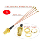 1PCS SMA to IPX Splitter Cable RP-SMA/SMA Female to 2/3/4x RF1 1st Generation Female Jack RG178 Pigtail Antenna Extension Jumper