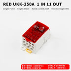 Distribution Box One In Several Out Power Wire Universal Electric Connector Junction Din Rail Terminal Block UKK 80A160A250A400A