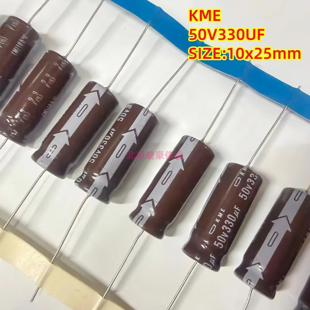 10pcs  50V1UF 2.2UF 3.3UF 4.7UF 10UF 22UF 47UF 100UF 220UF 330UF 470UF 1000UF Axial Audio Electrolytic Capacitor