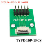 1PCS FFC/FPC Conversion Board 0.5mm Connector to 2.54MM Double Row Bent Pins 4/10/14/15/16/22/26/30/32/36/42/45/60/64/68/80/96P