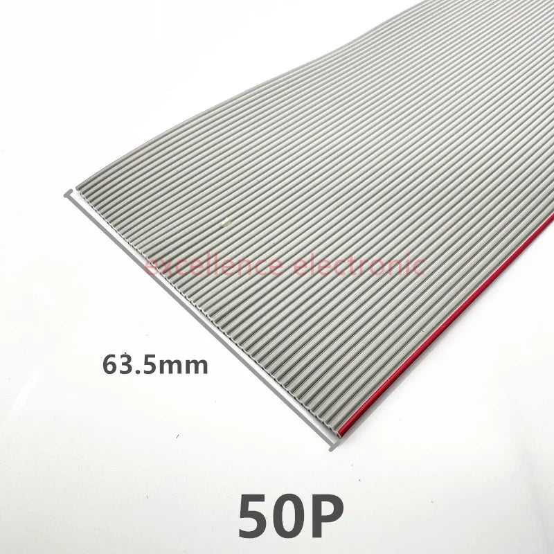 1/2/5/10Meter 6P/8/10/14/16/20/26/30/34/40/50/60 Pin 1.27mm Pitch Gray Flat Ribbon Cable 28 AWG Wire For 2.54mm FC IDC Connector