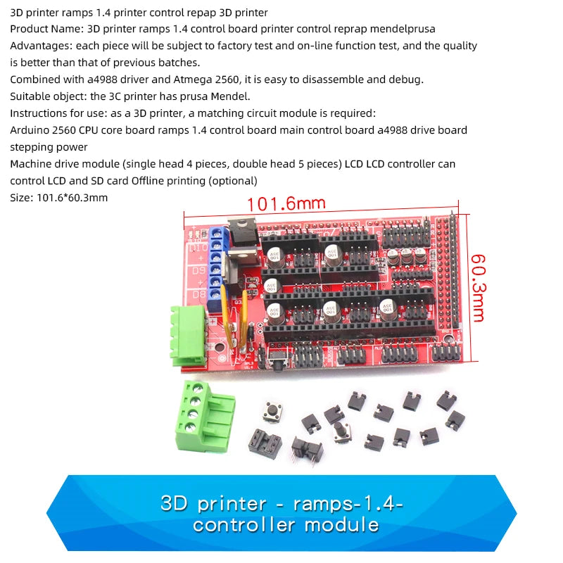 1PCS 3D Printer Accessories A4988 Stepper Motor Driver Module DRV8825 Stepper Motor Driver Expansion Board