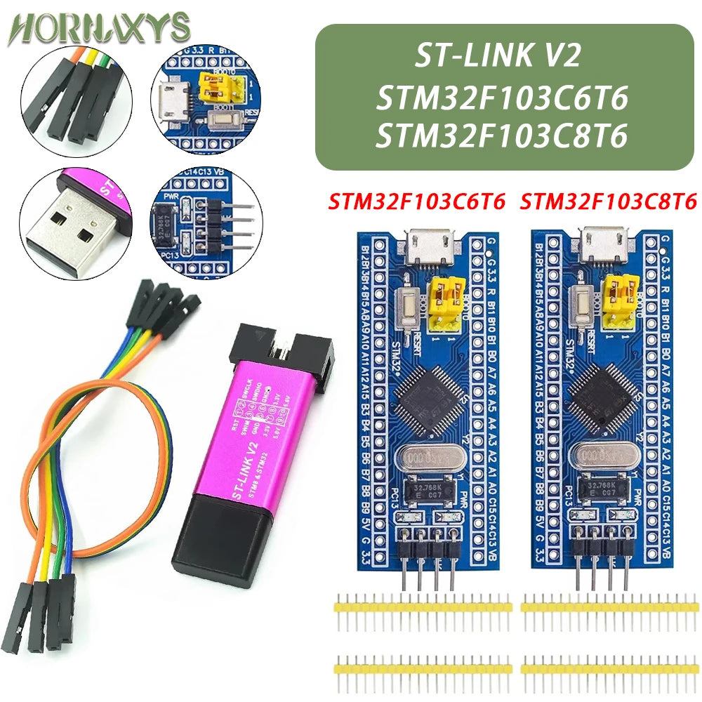 ST-LINK V2 STM32F103C6T6 STM32F103C8T6 ARM STM32 Minimum Micro  System Development Board Module For Arduino