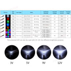 20pcs 5mm 12V LED Diode Flashing Prewired Light Beads Blinking White Red Green Blue Yellow RGB Fast Slow Flash DIY Pre Wire Lamp