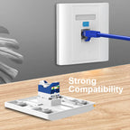 OMAY RJ45 Keystone Jack, CAT6 CAT5E CAT6A Tool Free Self-Locking Module Adapter No Punch-Down Tool Couplers
