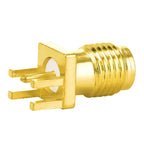 5Pcs SMA Female Jack Male Plug 1.6mm Adapter Solder Edge PCB Straight Angle Mount RF Copper Connector Plug Socket