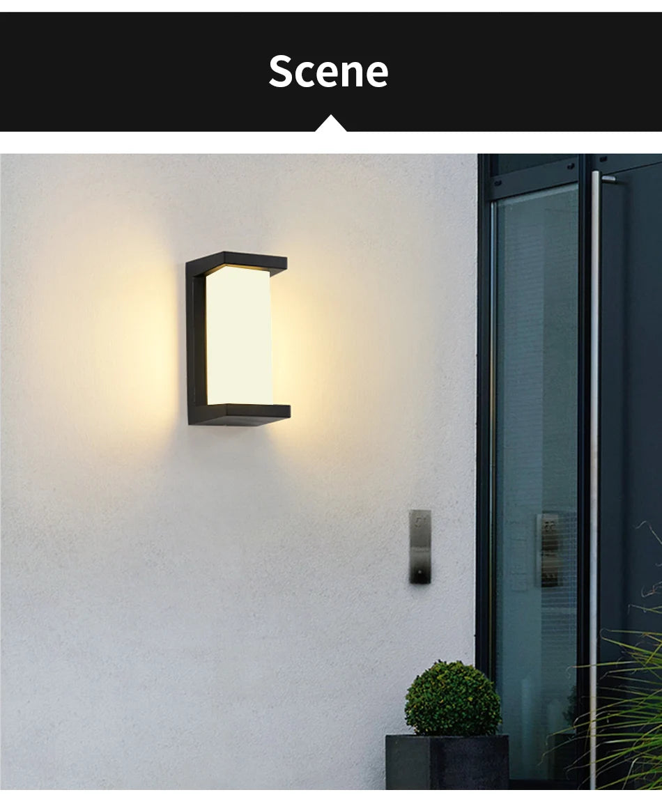 LED Outdoor Wall Lamp Waterproof IP65 Radar Sensor Ligthing Surface Mounted Porch Lights Balcony Garden 12W 18W 30W Sconce