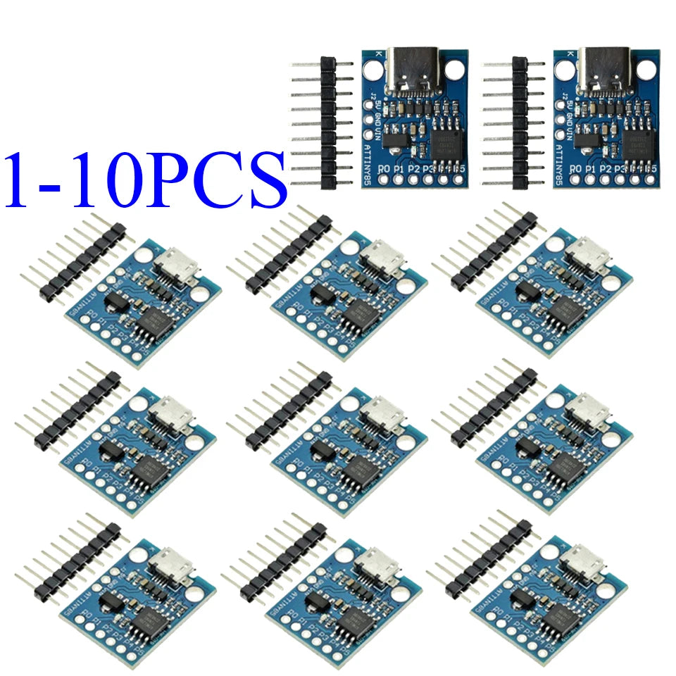 1-10PCS ATtiny ATtiny85 Digispark Kickstarter Micro USB Development Board Module IIC I2C TWI SPI Low Power Microcontroller