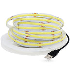DC 5V USB COB Led Strip Light White/Red/Green/Pink/Ice Blue/Yellow 320 Leds Flexible Ribbon Night Lamp TV Backlights Home Decor