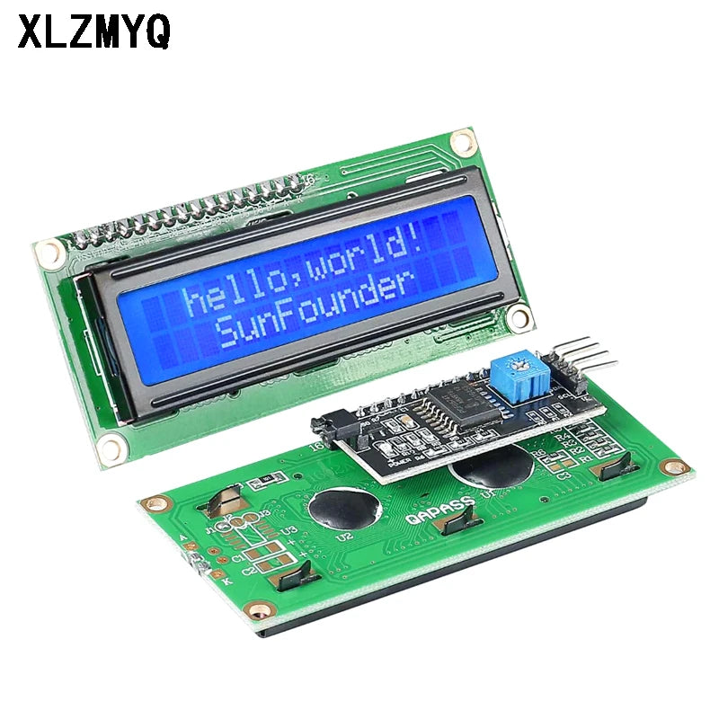 5pcs LCD1602 1602A LCD Module Level Conversion Module Yellow Green Screen 16x2 LCD Display IIC/I2C Interface 5V For Arduino