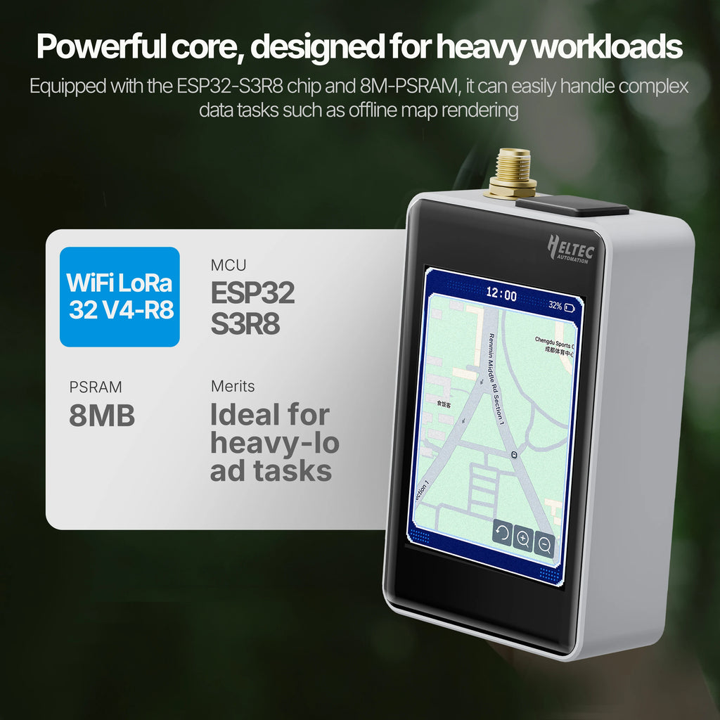 Heltec WiFi LoRa 32 Expansion Kit V2 with LoRa 32 V4-R8 Touch Screen ESP32S3 SX1262 Dev-board GPS Meshcore Meshtastic Compatible