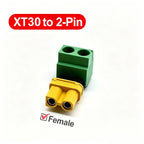 XT30/XT60 Solderless Connector Male/Female To 2Pin Screw Terminal Adapter Quick Portable XT60 Bullet Connector Power Plugs