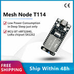 New Meshtastic Tracker T114 V2 Nordic NRF52840 SX1262 LoRaWAN LoRa Arduino Positioning Devboard Low Power BLE WiFi