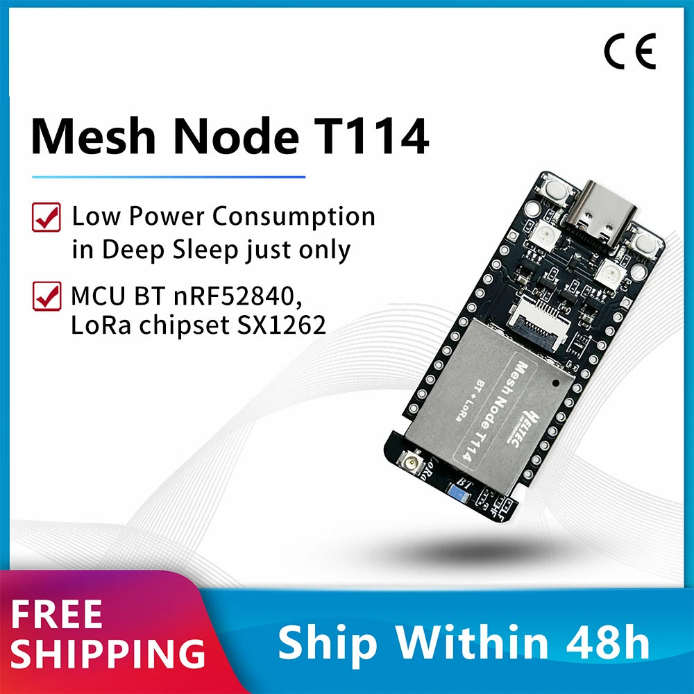 New Meshtastic Tracker T114 V2 Nordic NRF52840 SX1262 LoRaWAN LoRa Arduino Positioning Devboard Low Power BLE WiFi