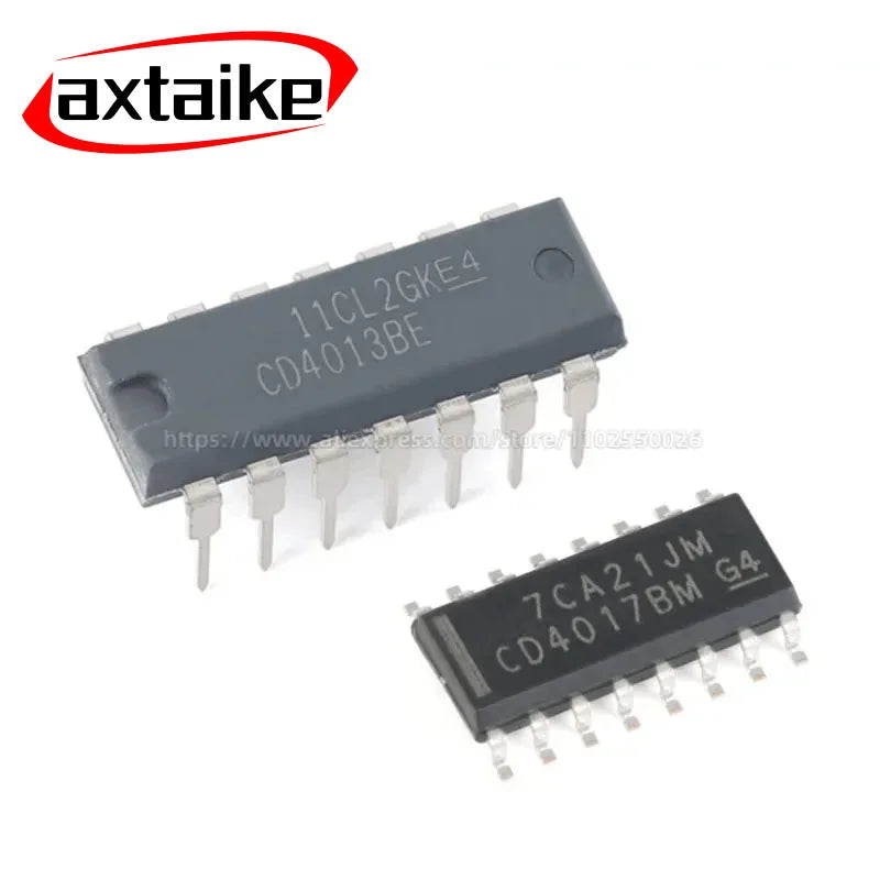 10PCS CD4011BE CD4001BE CD4013BE CD4017BE DIP CD4011BM CD4001BM CD4013BM CD4017BM 96 SOIC-14/16 IC CMOS Dual D-Type Flip-Flop