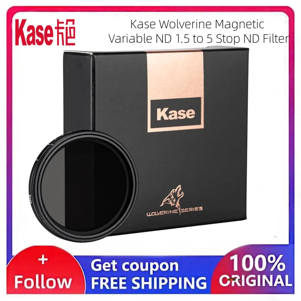 Kase Wolverine Magnetic Variable ND 1.5 to 5 Stop ND Filter + Magnetic Adapter for Compact Digital Camera Compatible with Sony R