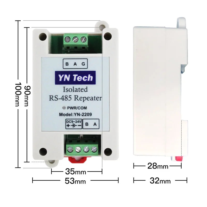 Industrial Lightning Protection Photoelectric Isolation RS485 Repeater Amplifier 485 Isolator
