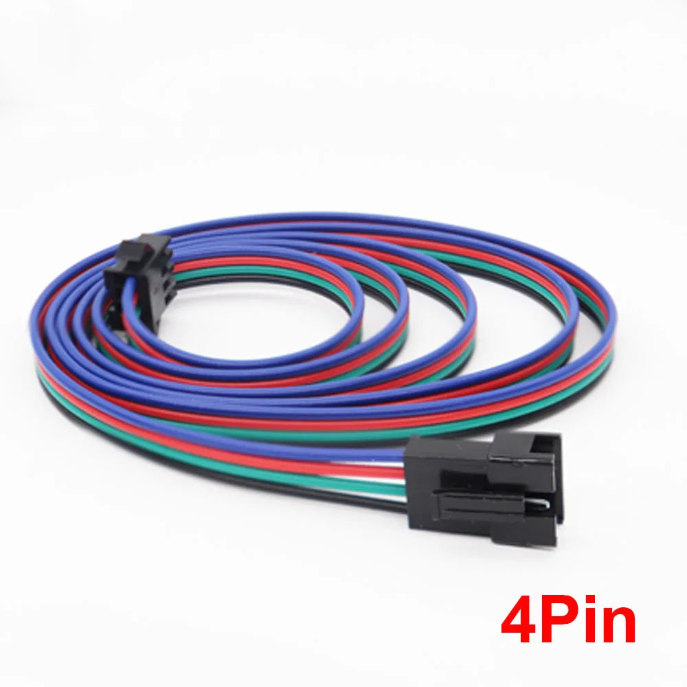 2PIN 3PIN 4PIN 5PIN Female&Male JST Led Extend Cable Connector 0.5M/1M/2M 22AWG Wire For 5050 RGB WS2811 WS2812B WS2815 Strip