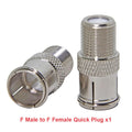 F Type to TV IEC 90 Degree Male Plug Female Jack RF Coaxial Adapter Splitter Gold Plated Connector for Cable TV Satellite TV DVR
