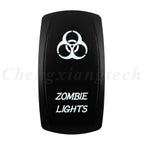Marine 12V 24V White Led On Off Rocker Switch 5Pin SPST Momentary Switch DPDT ON OFF ON 3-Way for Car Boat Carling 4X4 Narva