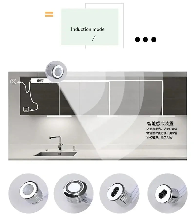 Factory Wholesale Smart Kitchen 5V12V 24V Kitchen Under Cabinet Touch Switch Dimmer for Led Strip Light Hand Sweep Customized