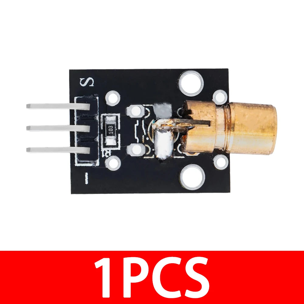 BS KY-008 650nm Laser Transmitter Module with Laser Sensor Module Non-Modulator Tube Laser Receiver Module Kit