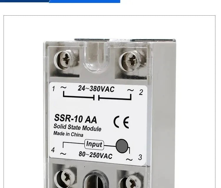 1pcs Solid State Relay Single Phase Non-contact SSR DC To DC AC To AC DC To AC 24-380VAC 10A 25A 40A 50A 60A 80A 100A