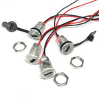 USB-C 30V 5A High Current Charging Socket with LED Lights PH2.54 Nut Snap Lock Plate USB TYPE-C Waterproof Female Connector JacK