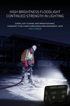 Outdoor Camping Light Super Bright Camping Floodlight Magnetic Rechargeable Led Work Light