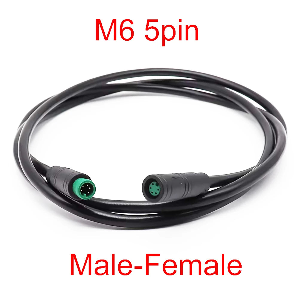 1m M6 M8 2 3 4 5 6 Pin Core Male To Female Julet Electric Butt Cable Plug Connector Scooter Brake Waterproof Signal Sensor Cord