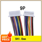 10Pcs JST SH Series 1.0mm Pitch Female Socket Terminal Plug Wire Connectors Set 2-12 Pin Options for Electronic Cables 28AWG