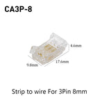 SMD Crystal Joint 2 3 4 5Pin LED Wire Connectors Solderless For 5mm 8mm 10mm Quick Terminal Block Strip Light Wire Connection